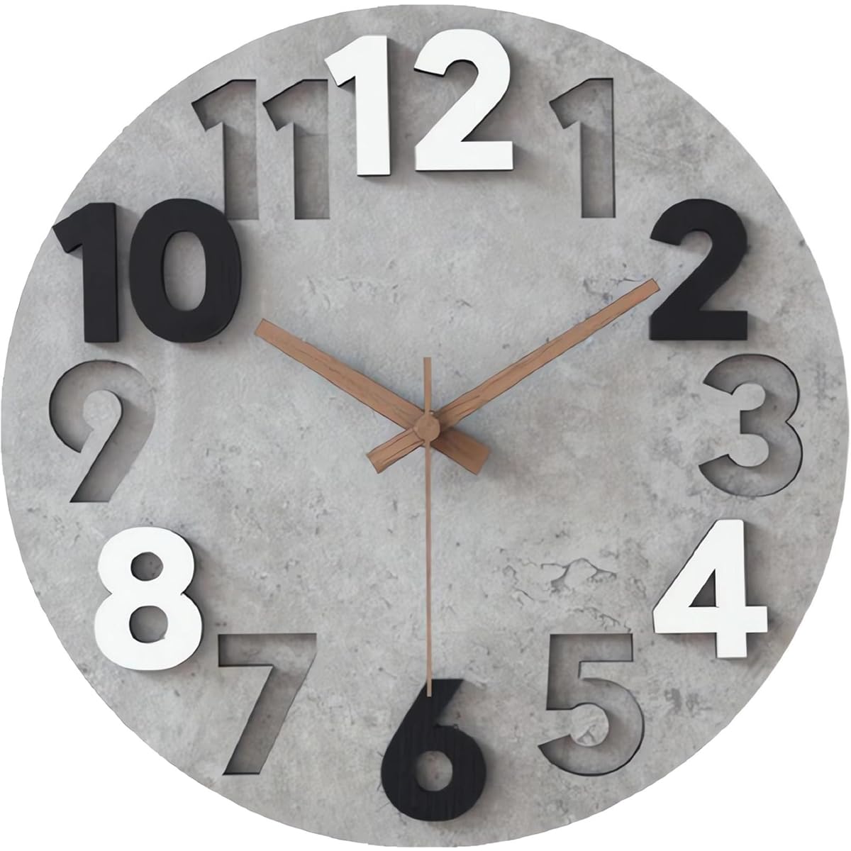 Taolenly Wall Clock, Stylish, Nordic Wall Clock, Continuous Second Hand, Quiet, 3D Numbers, Cute, Simple, Wall Clock, Interior Wall Clock, Easy to See, Room Decoration, 30CM