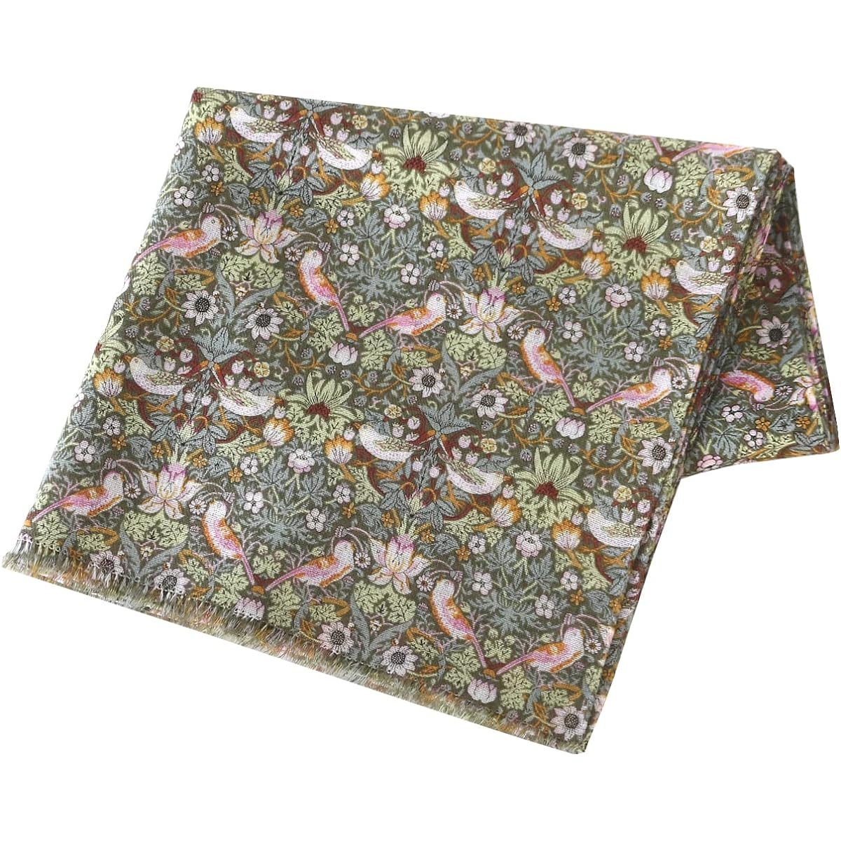 DDintex FLORET LONDON Soft Twill Stole Strawberry Thief Beige 50×170cm [Liberty Print Use]