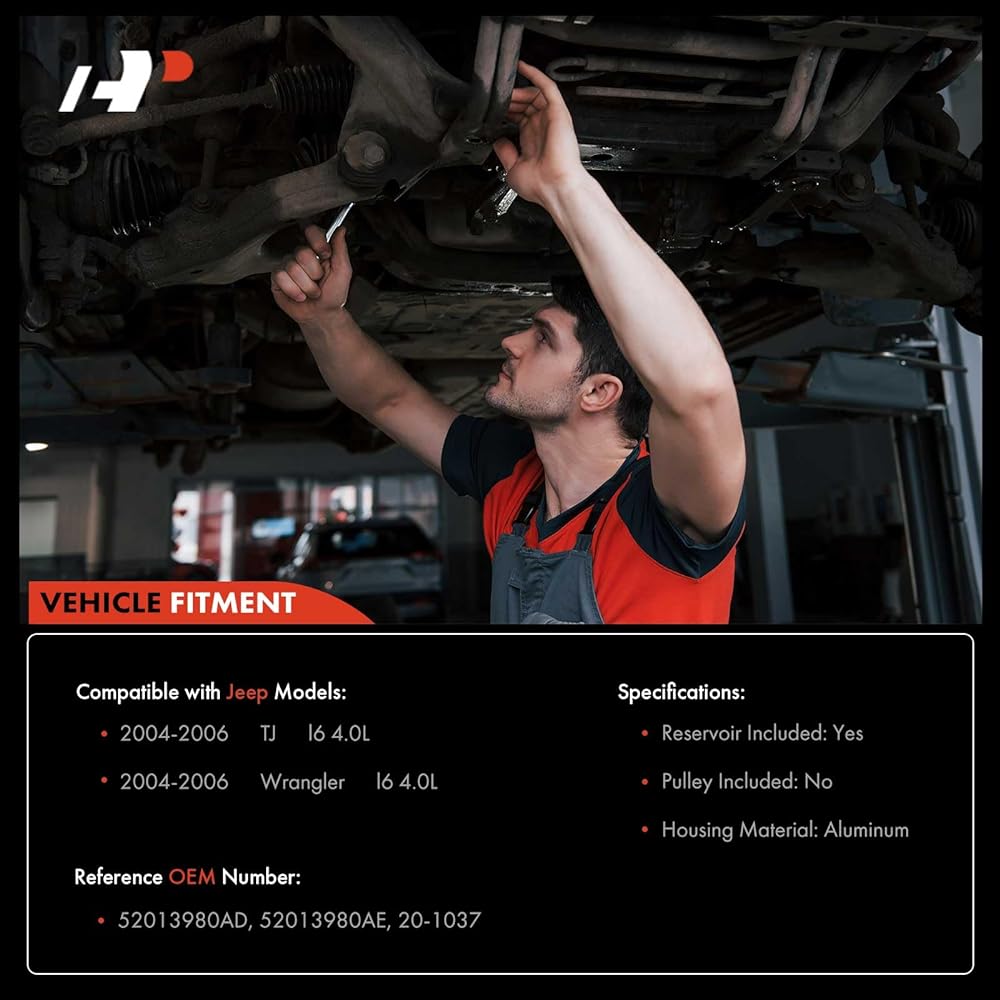 A-PREMIUM Power Steering Pump Replacement Replacement JEEP TJ WRANGLER 2004-2006 L6 4.0L