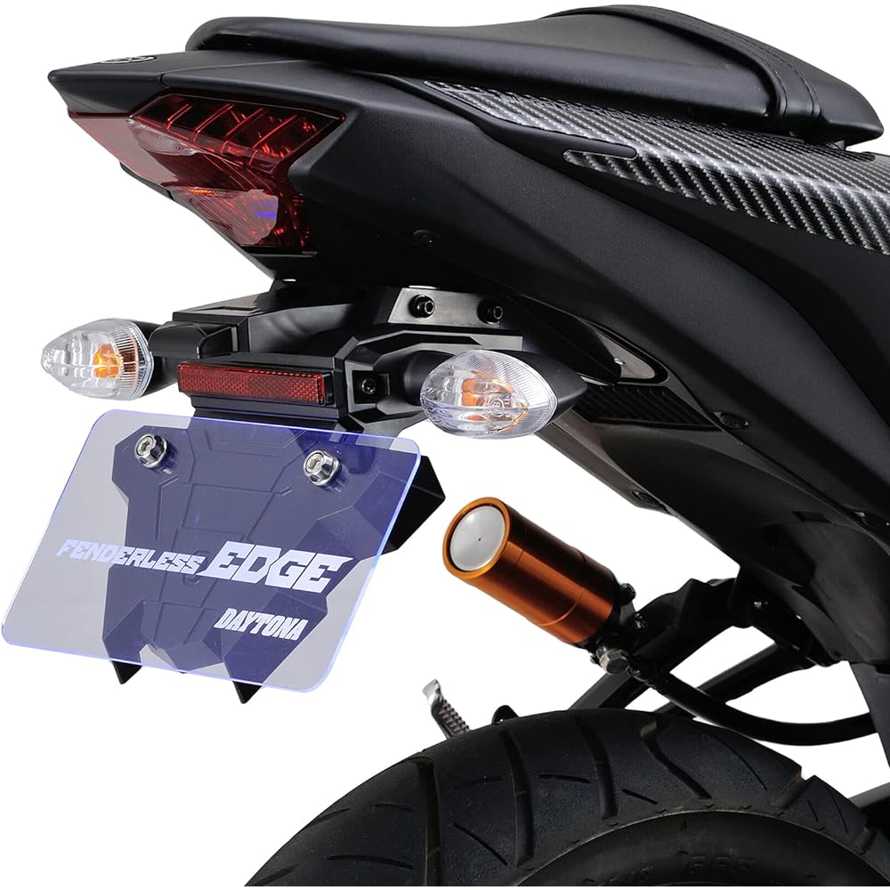 Daytona Motorcycle Fenderless YZF-R25/R3 (19-21) etc. LED License Lamp & Reflector Included Fenderless EDGE 25803 Black