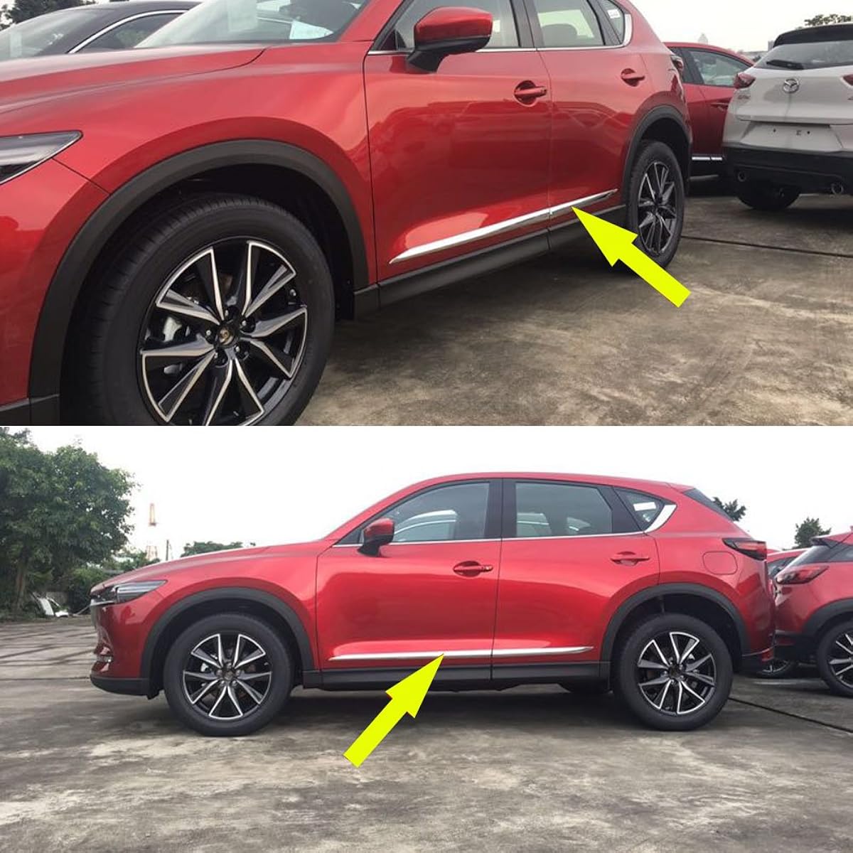BEAUTOST Chrome Body Side Door Molding Trim Overlay Cabbertrim Mazda 2017 2018 2022 2022 2023 CX-5 CX5