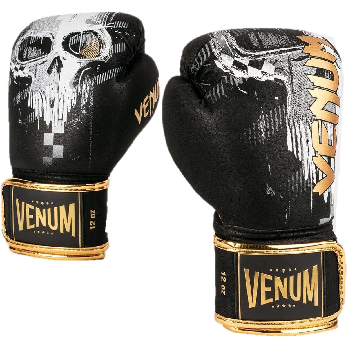 VENUM Boxing Gloves Skull Boxing gloves Black VENUM-04035-001 // Sparring Gloves Boxing Kickboxing Martial Arts