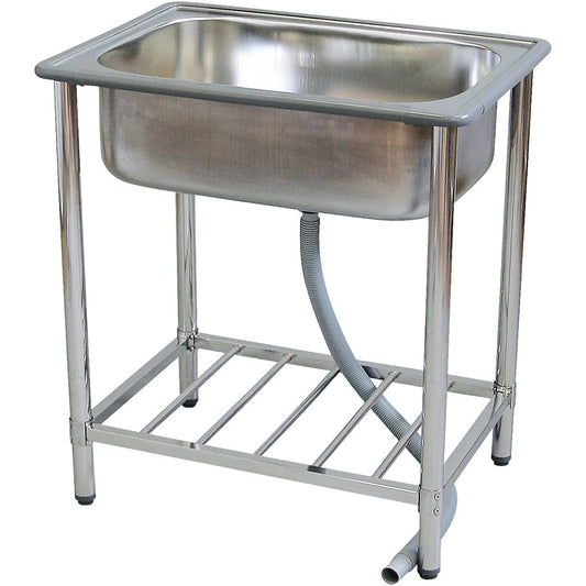 JEJ Astage Stainless Steel Sink Simple Sink Gardening Outdoor ST-720 [Width 72 x Depth 52 x Height 80 cm]