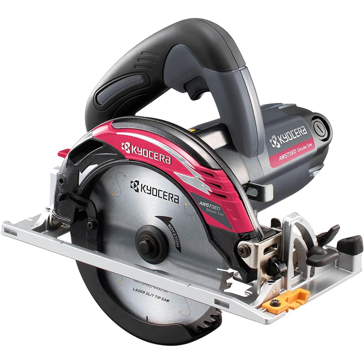 Kyocera Old Ryobi Professional Electronic Circular Saw AW573ED 611050A Black [Deep cutting type with slide seat for smooth movement and maximum cutting depth of 57mm] Saw blade 147mm Left tilt 5° possible Rotation speed 4000min-1