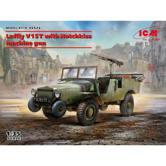 ICM 1/35 French Army Lafley V15T w/Hotchkiss Machine Gun Plastic Model 35572