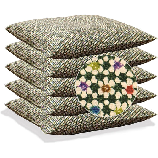 Zabuton Cover 59 63 Eight Edges 59 x 63cm Set of 5 Made in Japan 100% Cotton Crepe Pattern Green