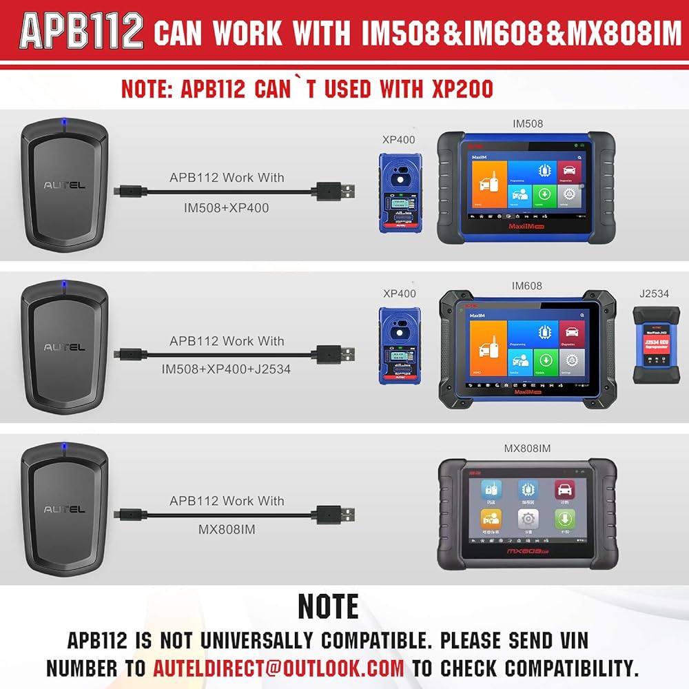 Autel APB112 Smart key simulator Autel IMMO key FOB programming tool MAXIIM IM508 IM608 PRO IM100 IM600 IMMO IMMO Tool