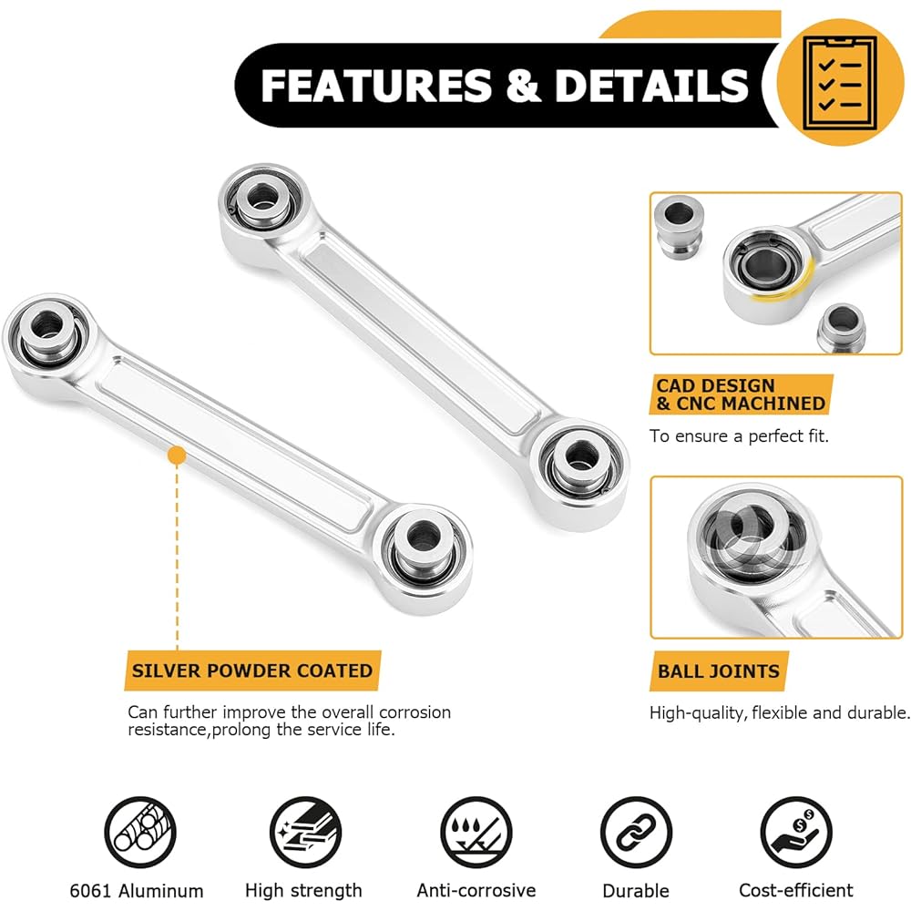 WEISEN Rear Swarink Kit 6061 Aluminum 2017-2023 CAN-am Maverick X3 All models (Silver)