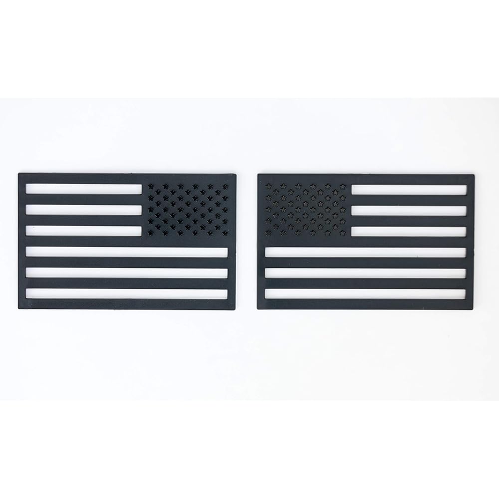 American flag emblem decalcar cutout -2 sets mat 3D3m for sticky badge cars and trucks
