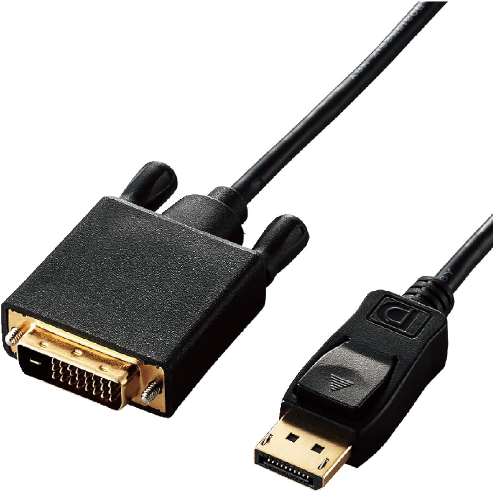 ELECOM Conversion Cable DisplayPort DVI 1.0m Black CAC-DPDVI10BK