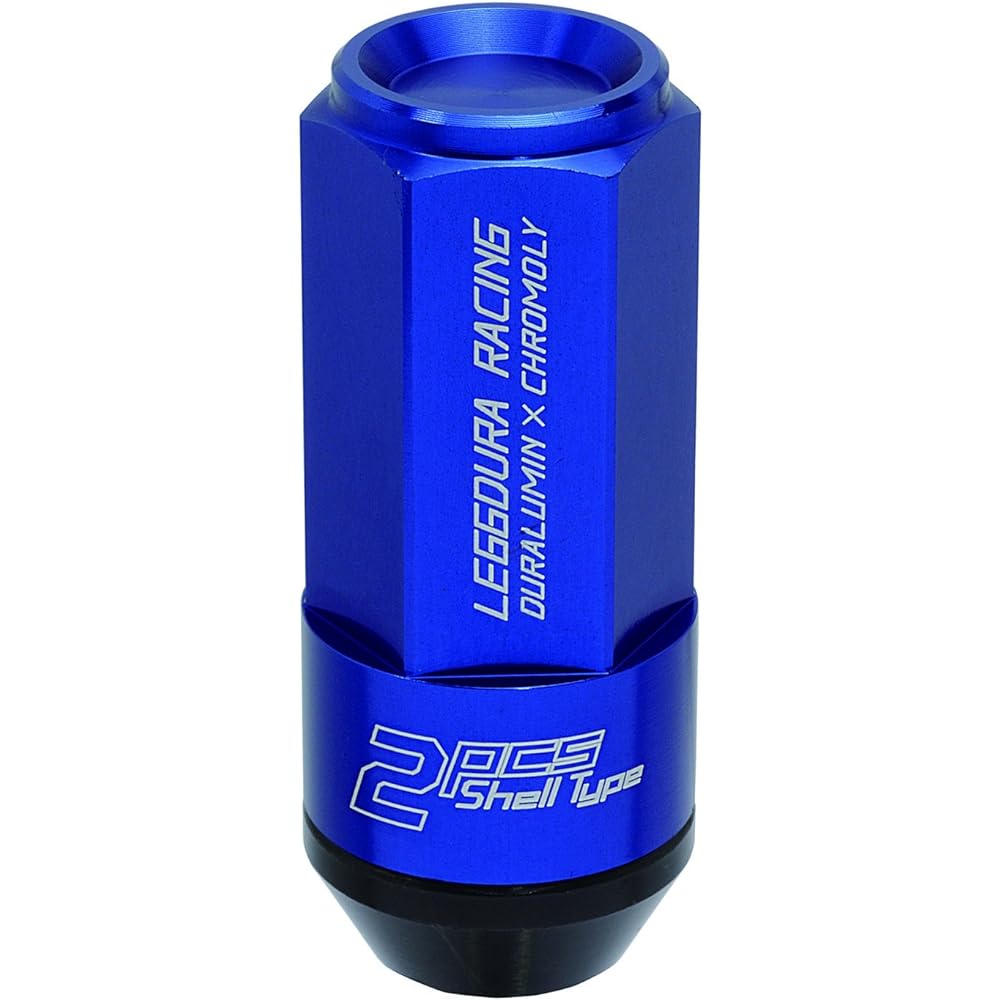 KYO-EI (Kyoei Sangyo) LEGGDURA RACING Shell Type Lock & Nut Set (CL53) Ledura Racing Shell Type Nut (Lock & Nut Set) M12 x P1.25 Blue CL53-13U