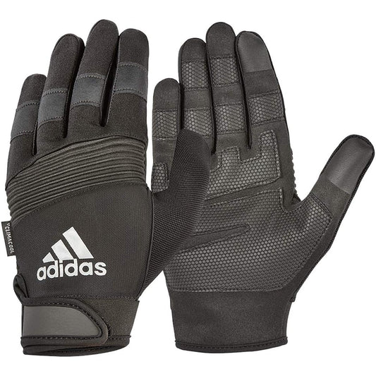 adidas Training Gloves, Full Finger Gloves, Smartphone Operable, Ergonomic, Sweat Absorbent, Moisture Breathable