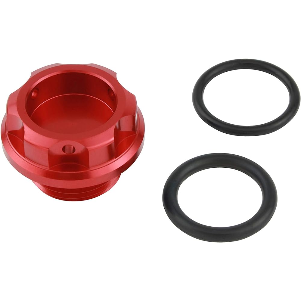 POSH Motorcycle Supplies Machined Oil Filler Cap M20 x P1.5 Red 500001-02