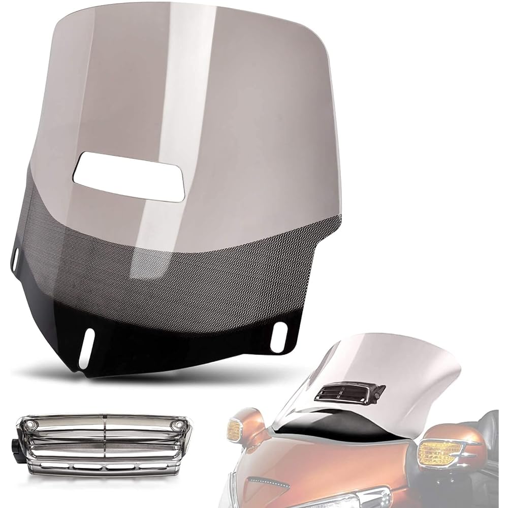Motorcycle/Motorcycle Windshield Windscreen Windshield with Vent Honda Gold Wing GL1800 2001-2017 Smoke