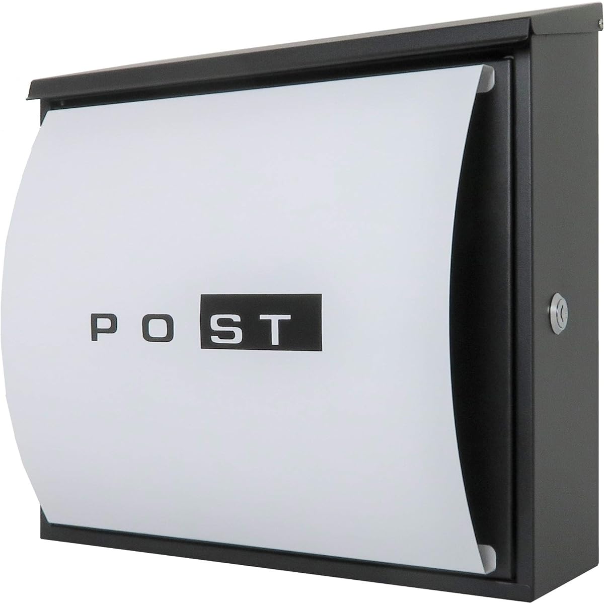 Ihome Mailbox pm36 pm363 White Main body: Depth 17cm Main body: Height 33cm Main body: Width 35.5cm 1 high-quality key chain, 2 keys, 4 anchor plugs, 4 screws, 4 rubber plugs