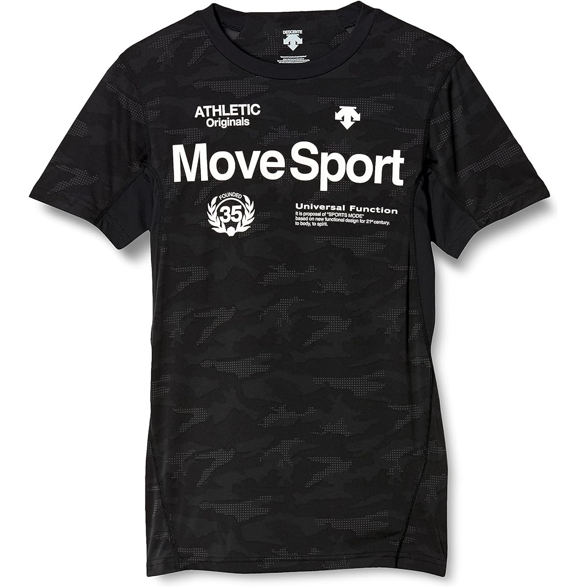 [DESCENTE] T-Shirt, Short Sleeve Shirt, Sweat Absorbent, Quick Drying, Stretch, UV Protection, UPF50+ MOVESPORT, Training, Running