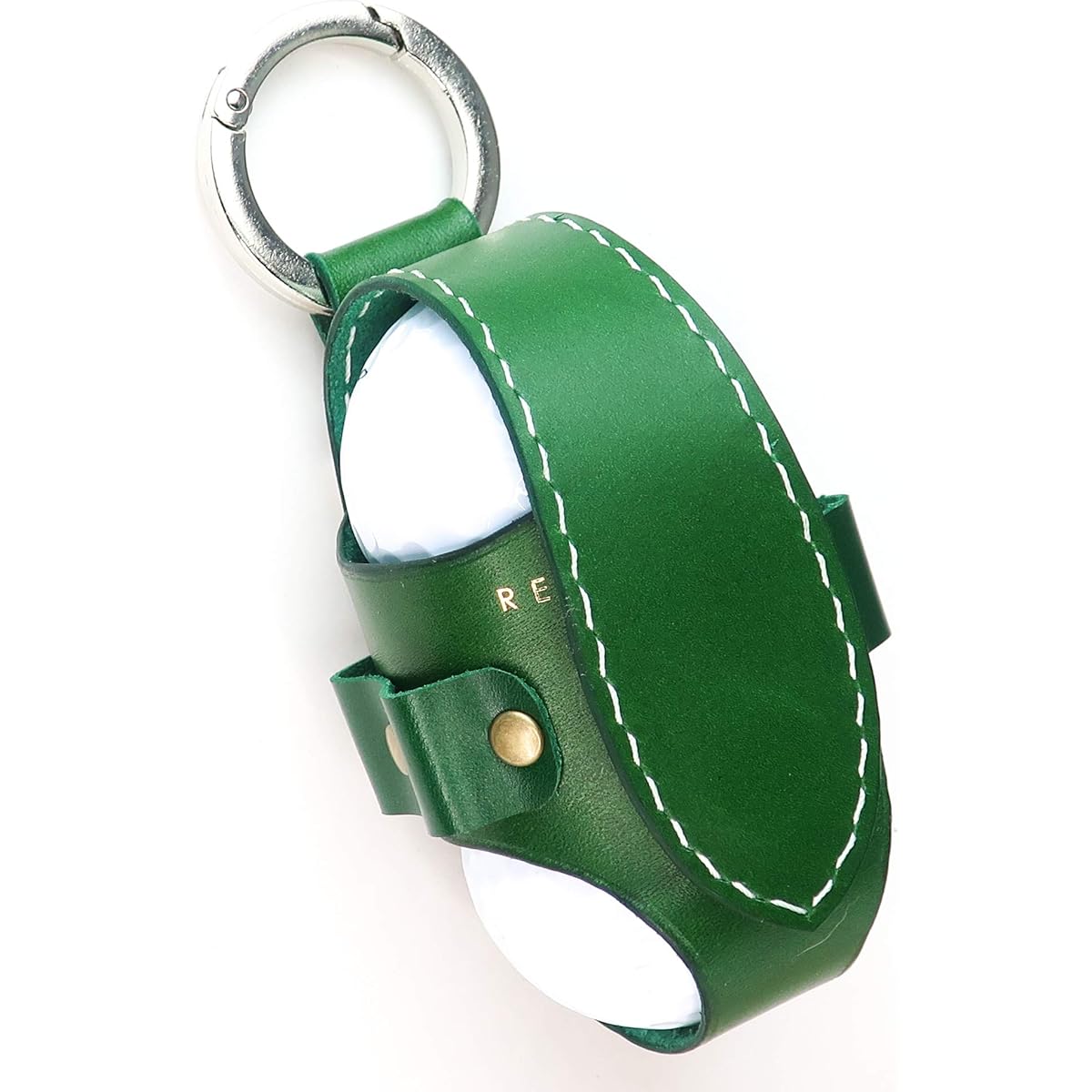 Golf Ball Case Holder Pouch Ball Holder Leather Genuine Leather Made in Japan REBOOT GOLF (Green)
