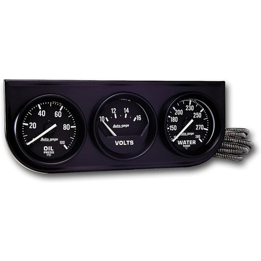 Auto Meter 2397 Auto Gauge Black Console Oil/Bolt/Water Gauge 2.35 inch