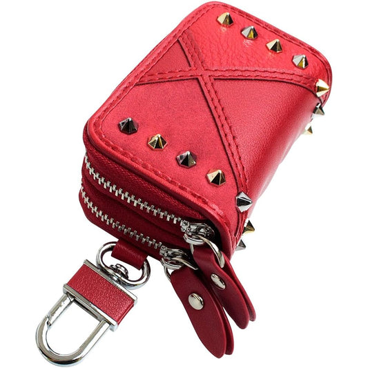 [AWESOME] Smart Key Case Double Zipper Hour Glass Series Red ASK-WHG06