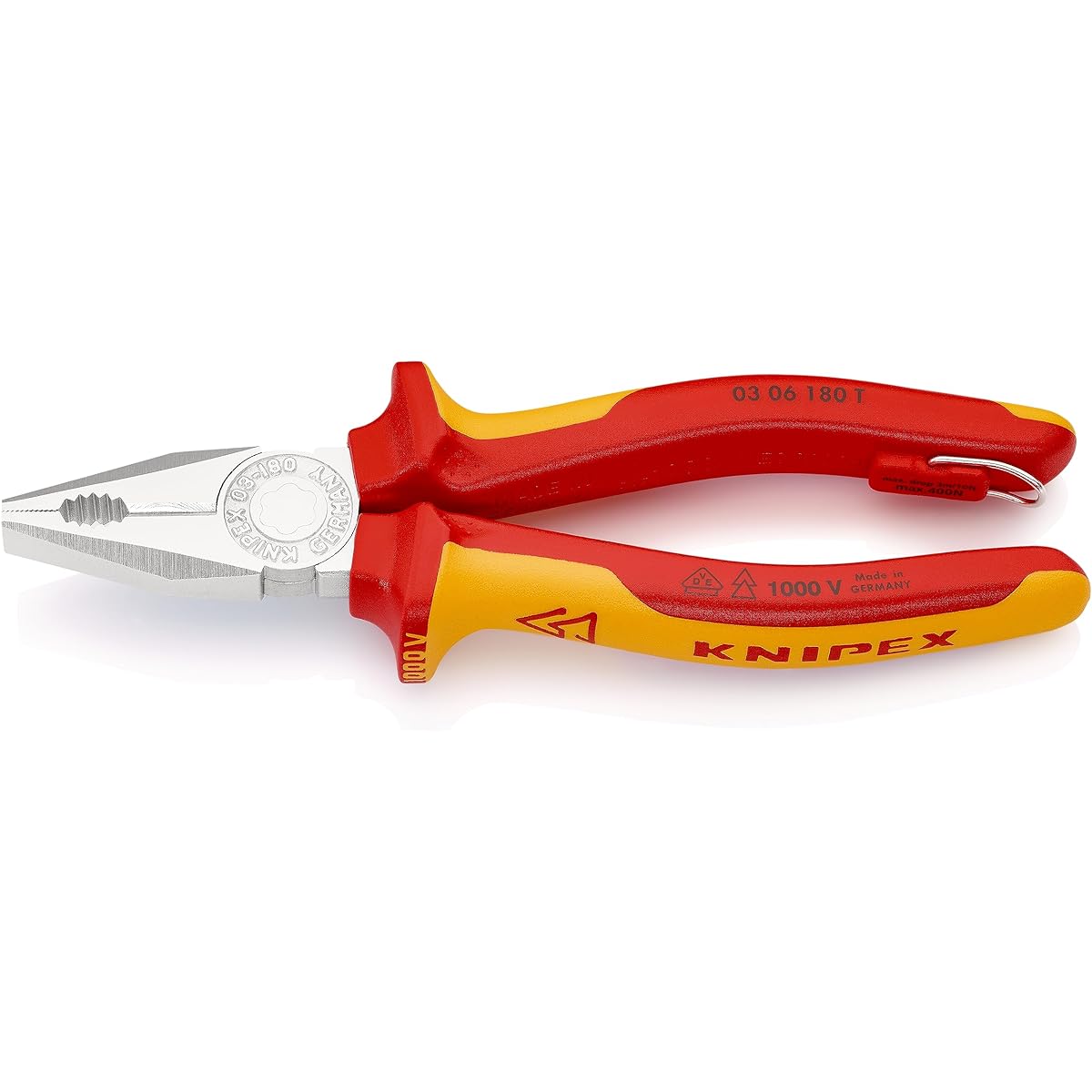 KNIPEX Pliers KNIPEX 0306-180TBK Insulated Pliers 1000V Drop Prevention (BK) 0306-180TBK