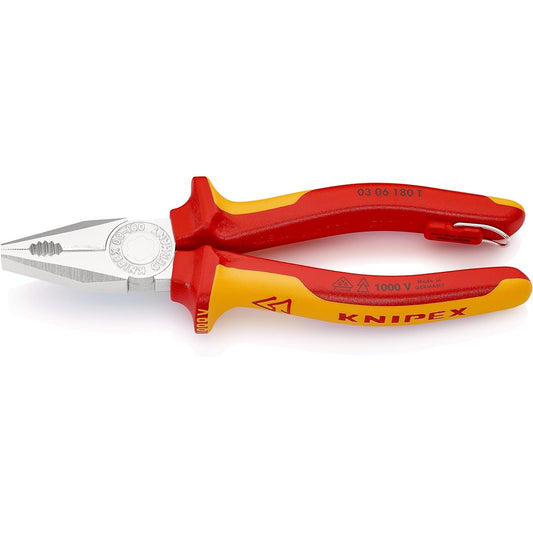 KNIPEX Pliers KNIPEX 0306-180TBK Insulated Pliers 1000V Drop Prevention (BK) 0306-180TBK