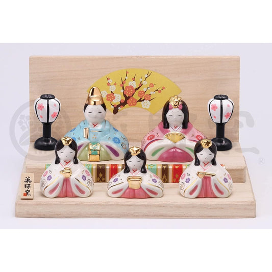 Yakushi Kiln Peach Festival Hina Doll Aya Painting Hana Komon Hina (Flat Decoration)