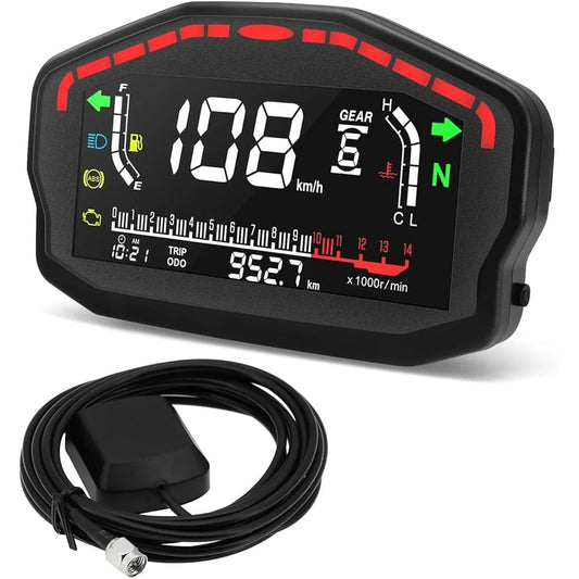 LED Indicator Odometer Fits Suzuki 2/4 Cylinder Universal RPM Motorcycle Instrument GPS Speedometer Digital Odometer Gauge Tachometer