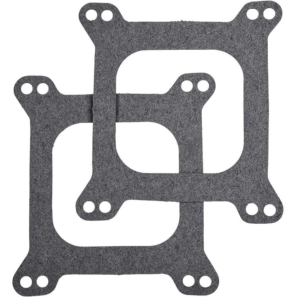 JEGS Carburetor Spacer | 4150 Square Bore Flange | Open Hall Design | 1 inch Height | 2 gaskets and mounting brackets included