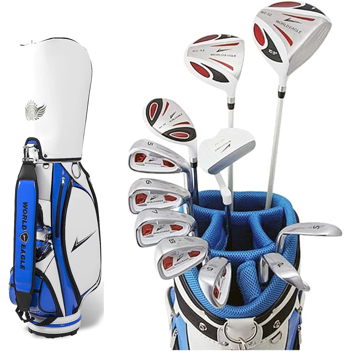 WORLD EAGLE 5Z-White Club Set 11 Pieces Luxury Bag: CBX For Beginners