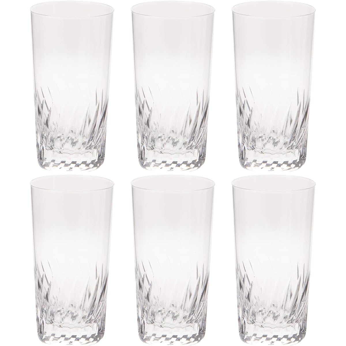 Toyo Sasaki Glass Tumbler 305ml Knack Feather HS 10 Unbreakable Made in Japan Dishwasher Safe T-21102HS-2 Pack of 6
