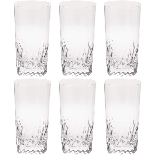 Toyo Sasaki Glass Tumbler 305ml Knack Feather HS 10 Unbreakable Made in Japan Dishwasher Safe T-21102HS-2 Pack of 6