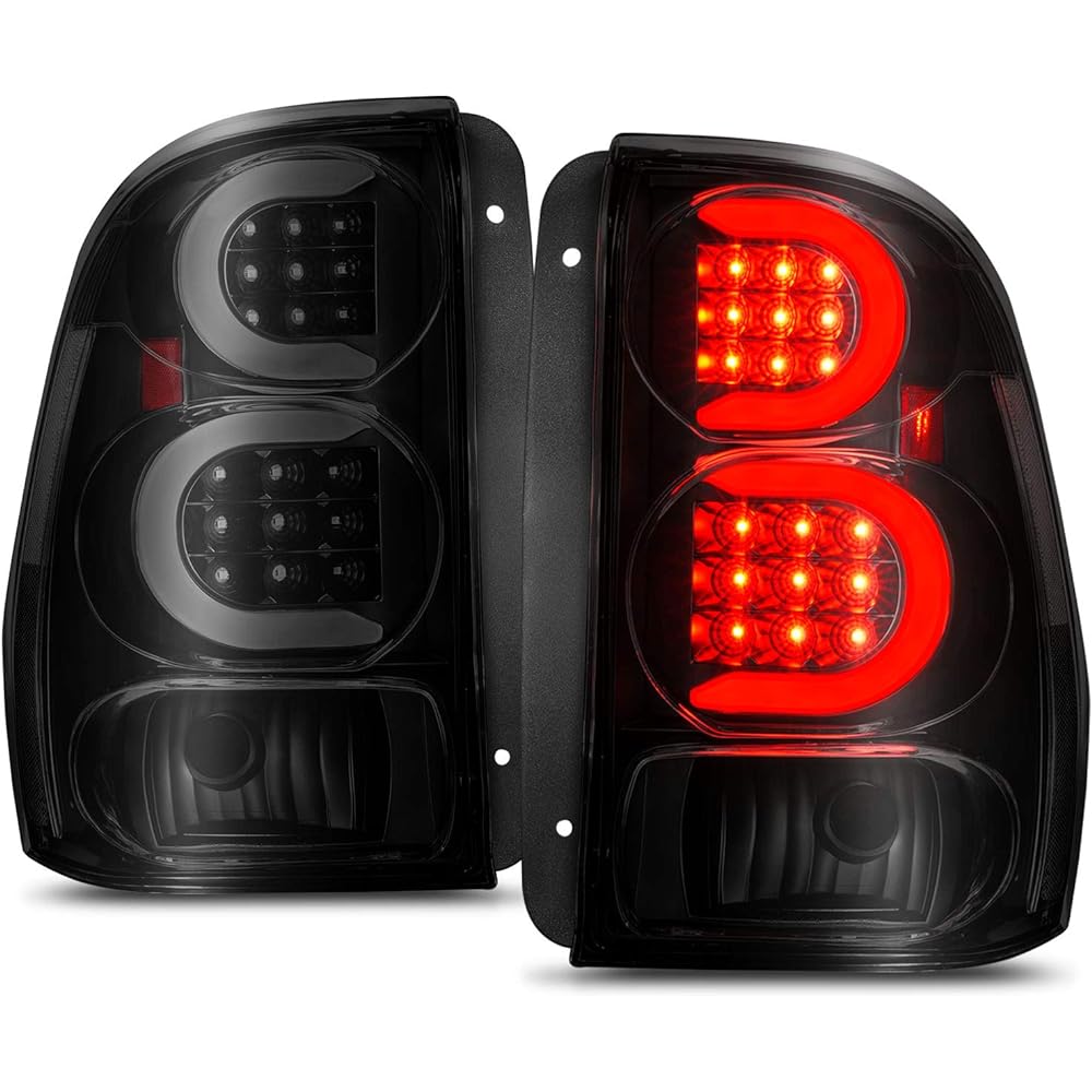 Amerilite 2002-2009 CHEVY TRAILBLAZER/EXT Smoke Black C type LED Tube Tail Light Brake Light Light Light Pair Driver and the passenger side side