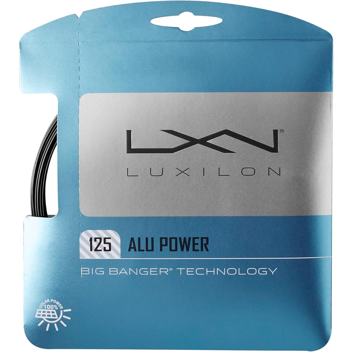 LUXILON Tennis String Gut ALU POWER BLACK 125 (ALU POWER BLACK 125) Single tension Black WR8306901125