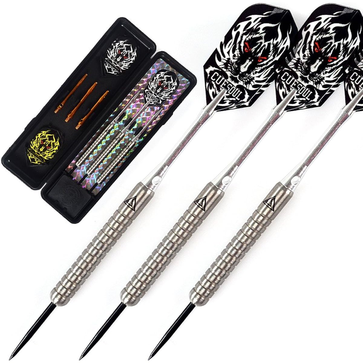 CUESOUL Tungsten Steel Tip Darts - Precision Barrel 24g (90% Tungsten)