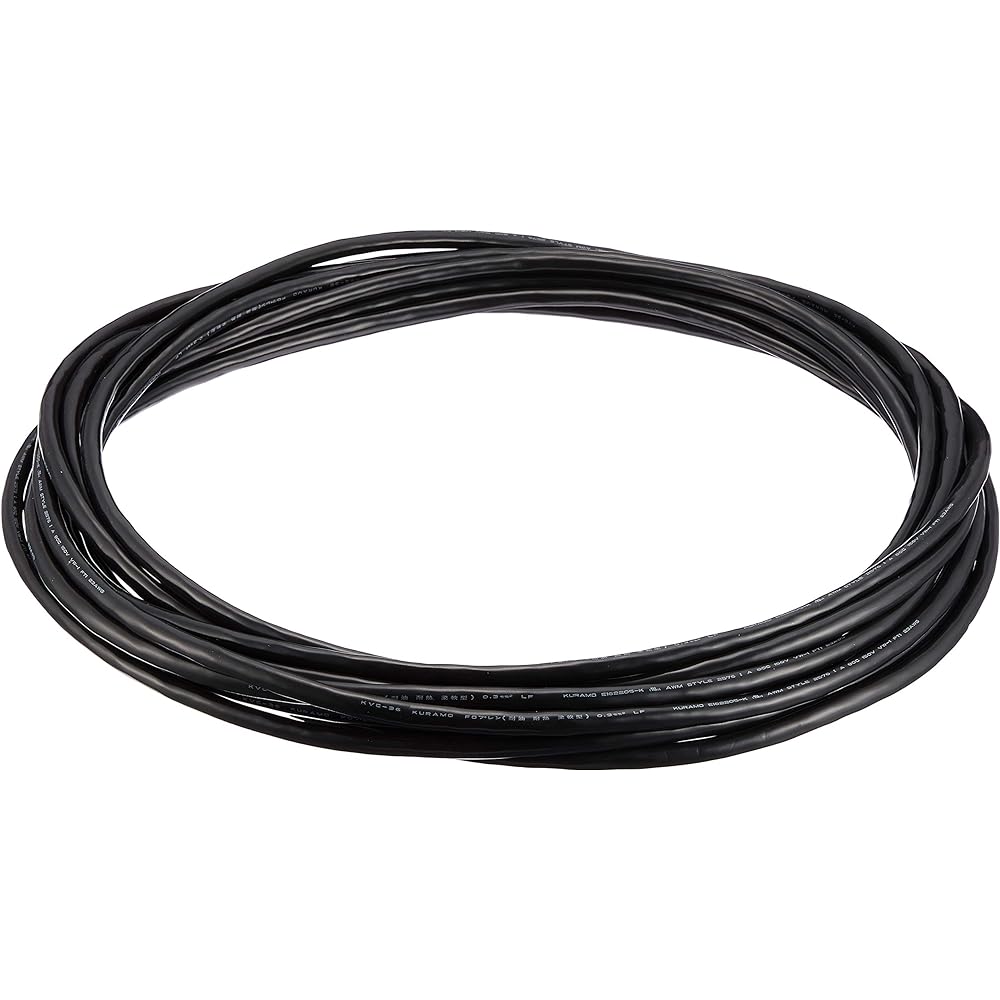Kuramo Electric Oil-resistant/Flexible Electronic Device Wiring Cable KVC-36 10-core (5P)X0.3SQ Black 10m
