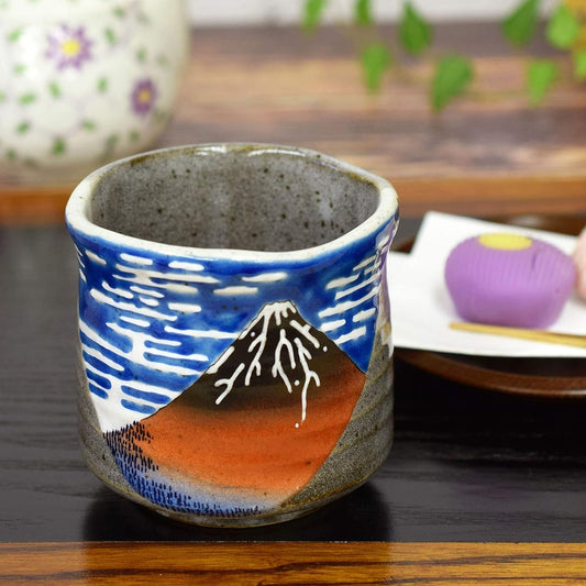 Kutani ware hot water cup Hokusai Kaifu clear sky AK4-0652