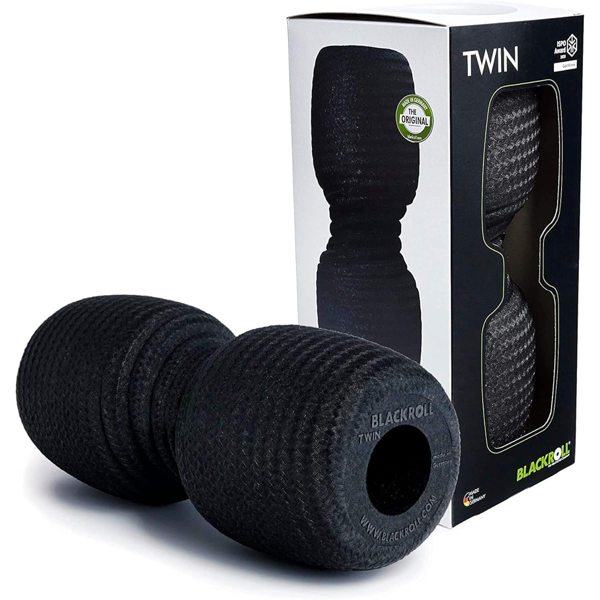 Black Roll Foam Roller TWIN Stretch Ball Made in Germany Lightweight 104g (Genuine Japanese Product)