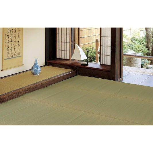 Hagiwara Igusa Natural Edoma 8 tatami (approx. 348 x 352 cm) Igusa pattern overlay flower mat backing "Four Seasons" 81940980