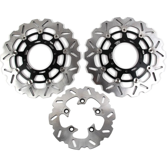 Arashi Front and Rear Brake Disc Rotor for Suzuki GSX-R1000 GSXR1000 GSXR 1000 K9 2009-2015 Motorcycle Replacement Accessories Gold 2010 2011 2012 2013 2014