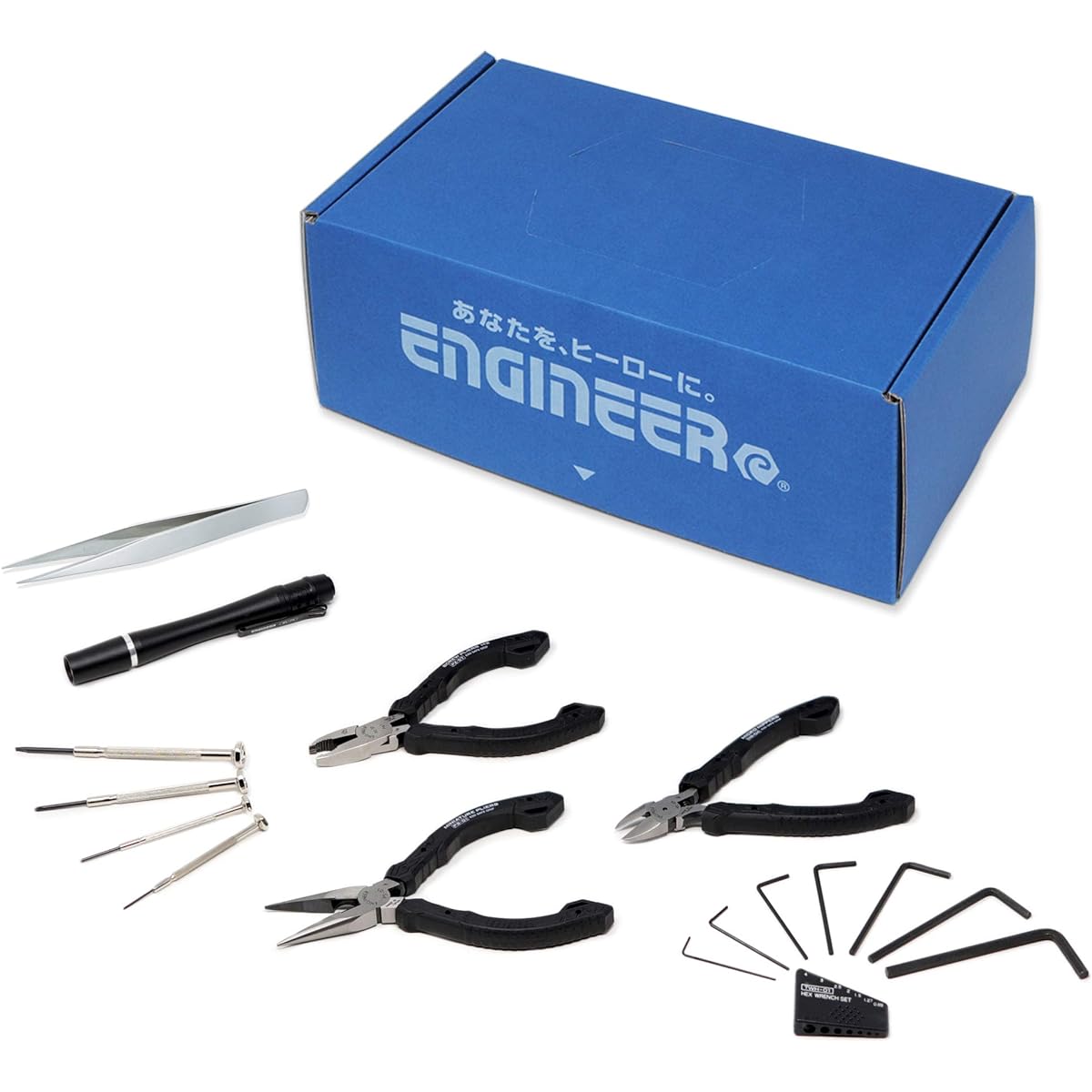 ENGINEER Tool Set in Handbag Box (For Precision Work) EB-01A Depth 15 x Height 10.5 x Width 27cm 10 pieces