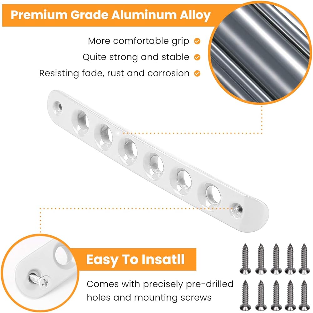 E-COWLBOY Grab Handle Insert Cover+Push Button Nobbart Rim Jeep Langler JK JK JK JKU Saharal Vicon An Anne Limited 2007-2018 Exterior Door handle decorative accessories aluminum (white)