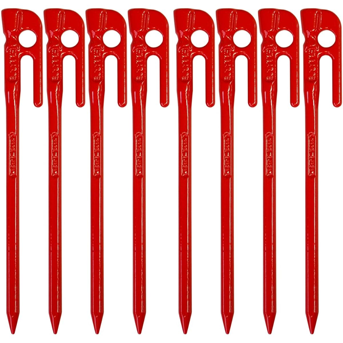 ELLISSE Forged Peg Elisse Stake 18cm Red Powder Coating MK-180RD MADE IN JAPAN (Set of 8)