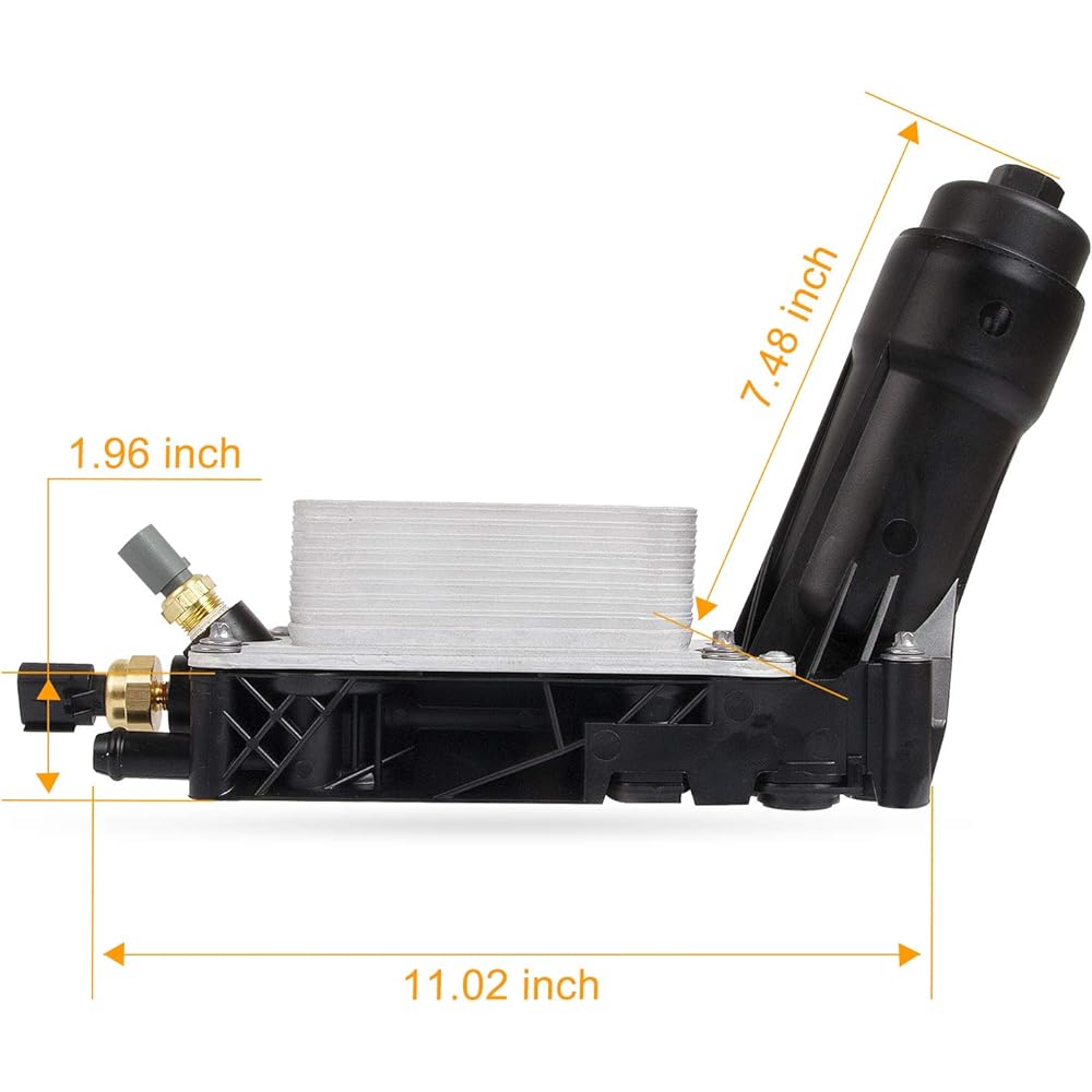 2011 2012 2012 Crysler Dodge Jeep 3.6L V6 Oil Filter Adapter Housing Assembly 5184294AE Black F-RZ064