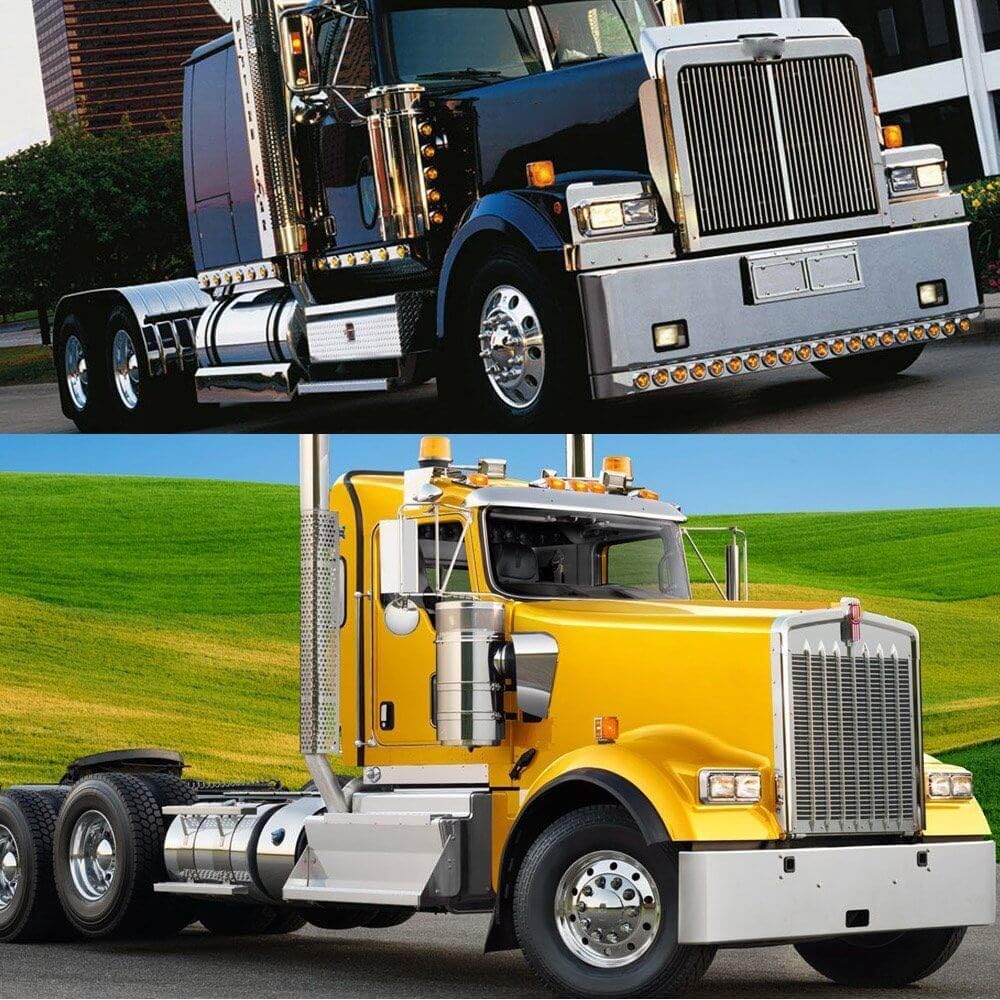 2 Track Winker Lights -Trailer pedestal light amber/red 39 square LED fender stud double face light PeterBilt Freightliner Kenworth Mack Western Star (39 LED Double Face Light)
