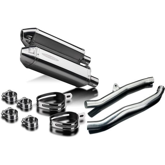 DELKEVIC Slip-on Stainless Steel Tri-Oval Muffler KAWASAKI ZX14 / ZZR1400 2006-2007 320mm KIT1113