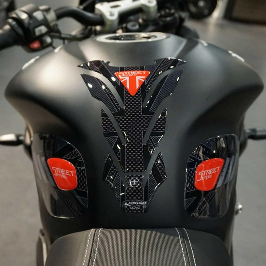 labelbike - 3D Motorcycle Tank Sticker Kit Compatible with Triumph Street Triple 2013-2020