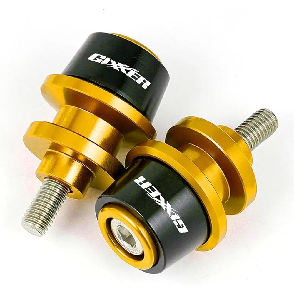 Bike Stand Swing Arm Slider 8mm Motorcycle Accessories CNC Swing Arm Spool Slider Stand Screw For GIXXER 250 SF 150 125 GIXXER 250SF 2018-2022 2023 (Color: Gold, Size: B)