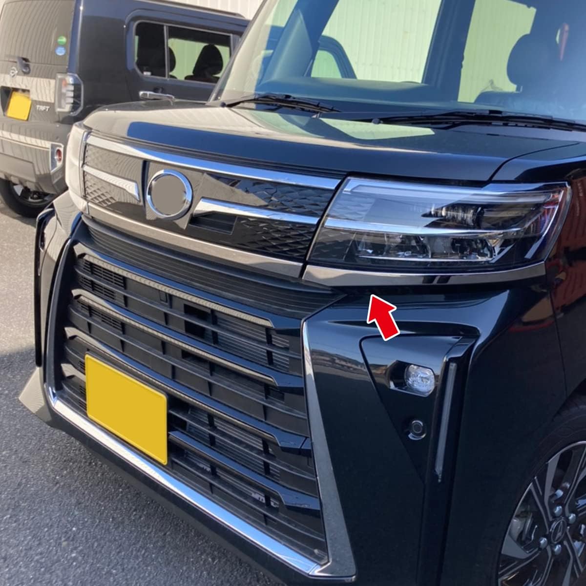 oi-trading Daihatsu Tanto Custom LA650/660S for Late October 2022 - Front Bumper Grille Cover Protector Garnish, Scratch Resistant, Stainless Steel, Mirror Finish, Plating Accessories, Dress Up Custom Parts, TANTO CUSTOM Exterior 3P 5939