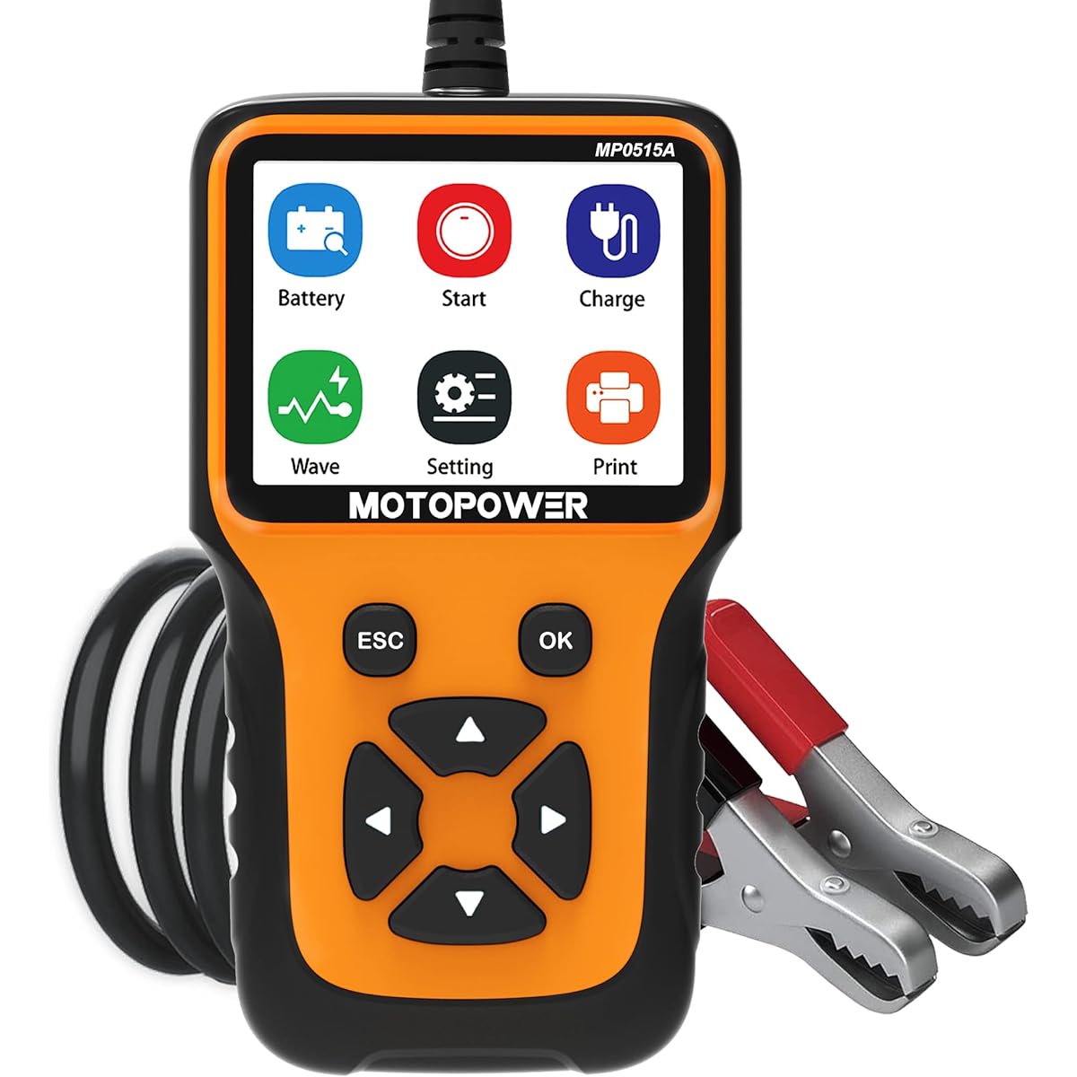 Motopower MP0515A 12V Digital Car Battery Road Tester Voltage Meter 100-2000 CCA Charging System Analyzer