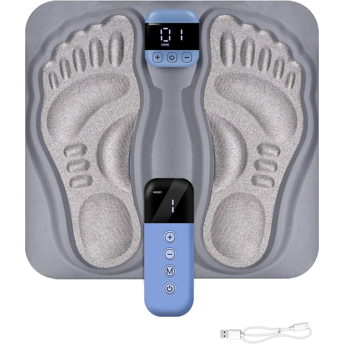 [3D+EMS] Deestop 3D Foot Mat, Sole Care, Foot Relaxation, 6 Modes, 19 Levels, Remote Control Included, Unisex, Quiet, Gift, Present, Ultra Thin, Lightweight